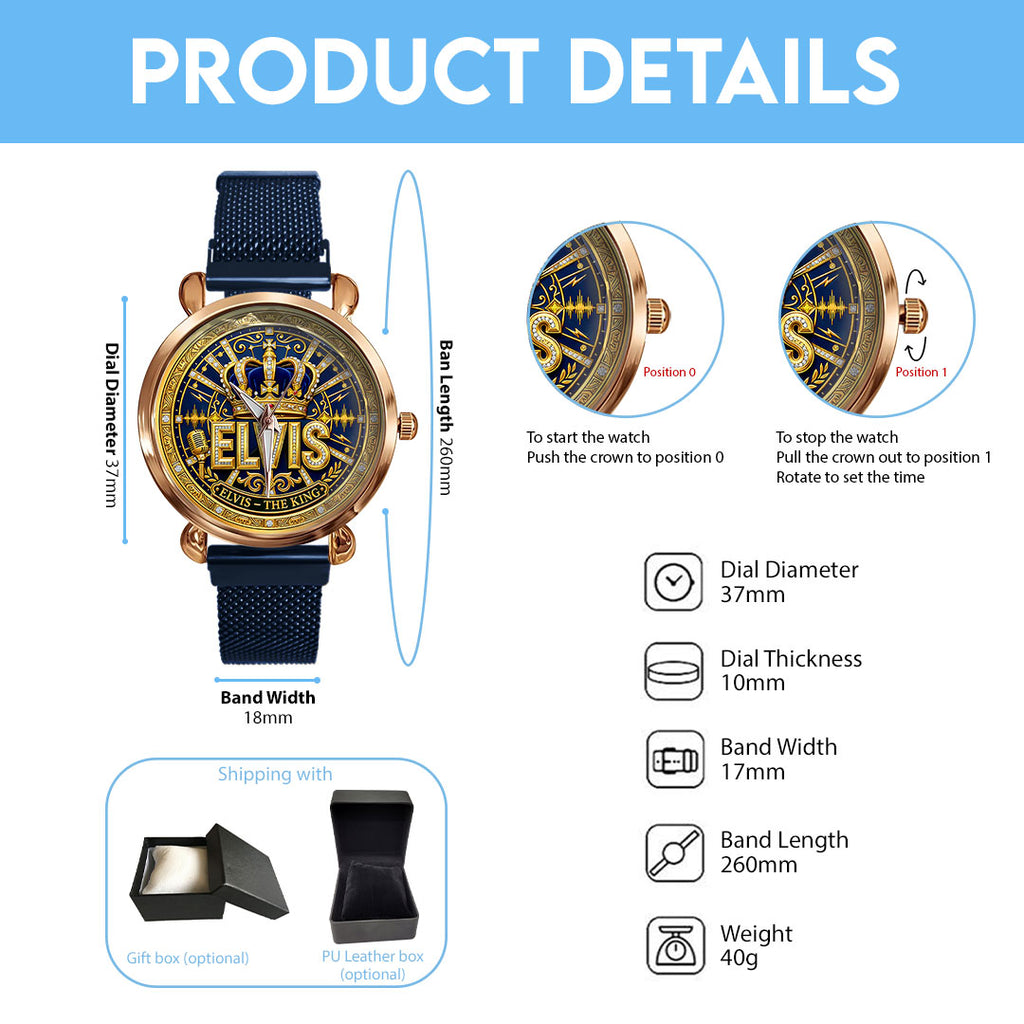Elvis Presley Mesh Strap Quartz Watch – HOATT16762