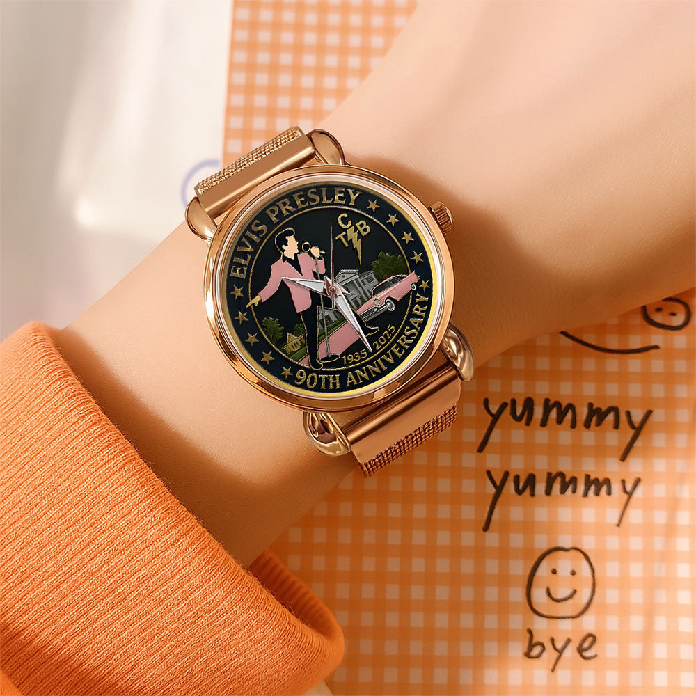 Elvis Presley Mesh Strap Quartz Watch – MAITM12696