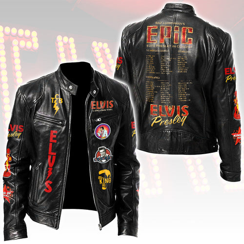 Elvis Presley Motorcycle Leather Jacket – HOATT16868
