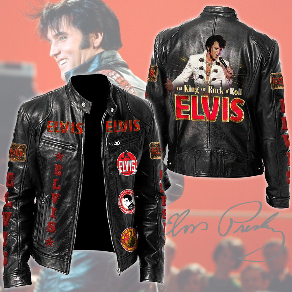 Elvis Presley Motorcycle Leather Jacket – TMTHU2674