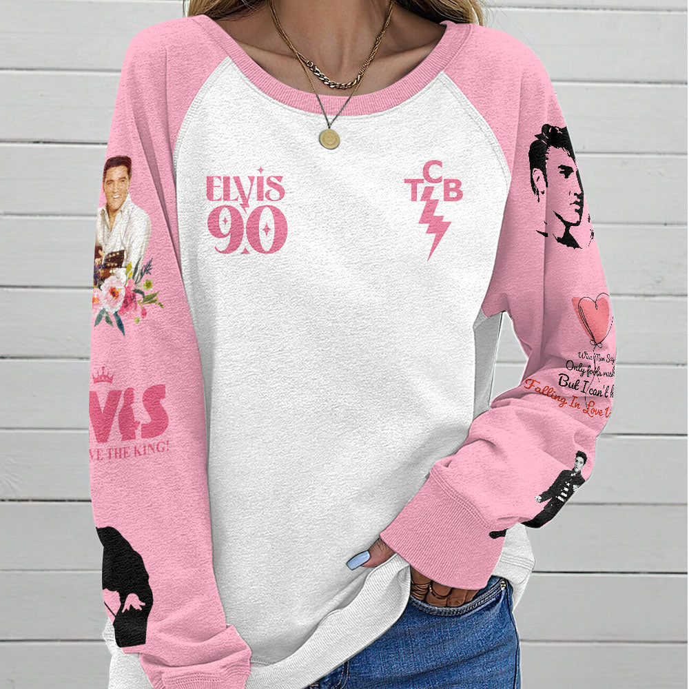 Elvis Presley Round Neck Raglan Sleeve Sweatshirt – TMTHU3551