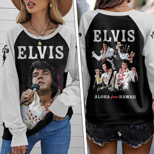 Elvis Presley Round Neck Raglan Sleeve Sweatshirt – MAITM 9151