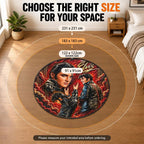 Elvis Presley Round Quilt Rug – HOATT26720