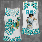 Elvis Presley Women V-Neck Ribbed Tank Top – VANDH3042
