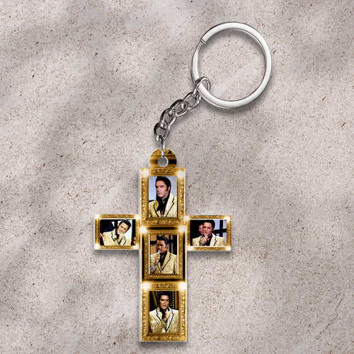 Elvis Presley Custom Shape 2-sided Keychain – HOATT 9054