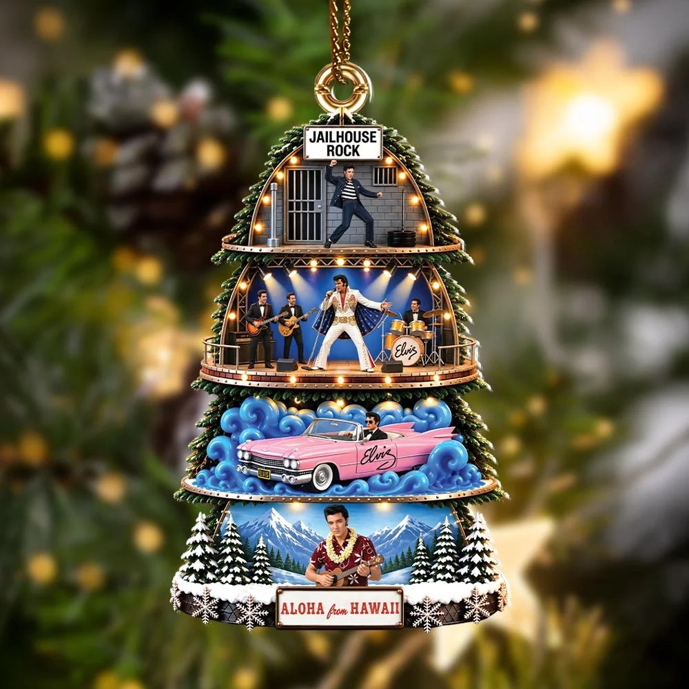 Elvis Presley Custom Shape 2-side Printed Acrylic Ornament – HOATT21438