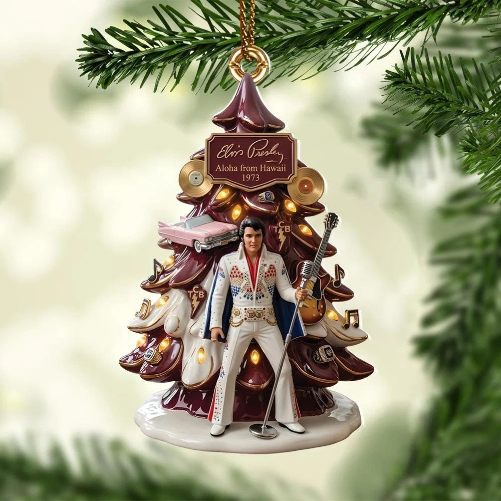 Elvis Presley Custom Shape 2-side Printed Acrylic Ornament – HOATT21439