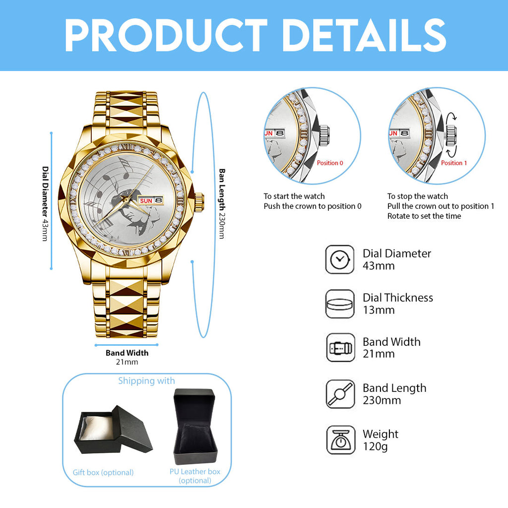 Elvis Presley Alloy Luxury Quartz Watch – HOATT12544