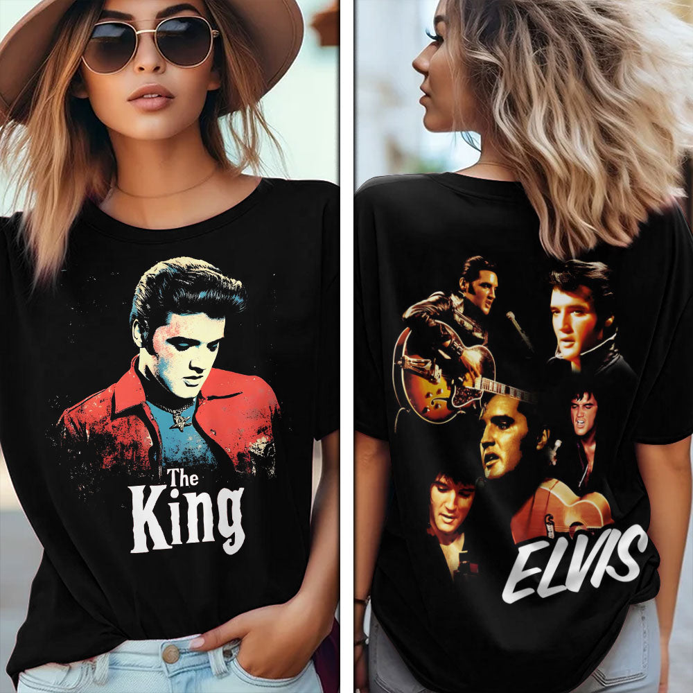Elvis Presley Short Sleeve Button-Down Shirt – NGHIAVT 0002