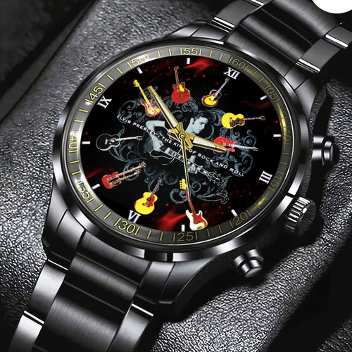 Elvis Presley Black Stainless Steel Watch – GNE NEW472
