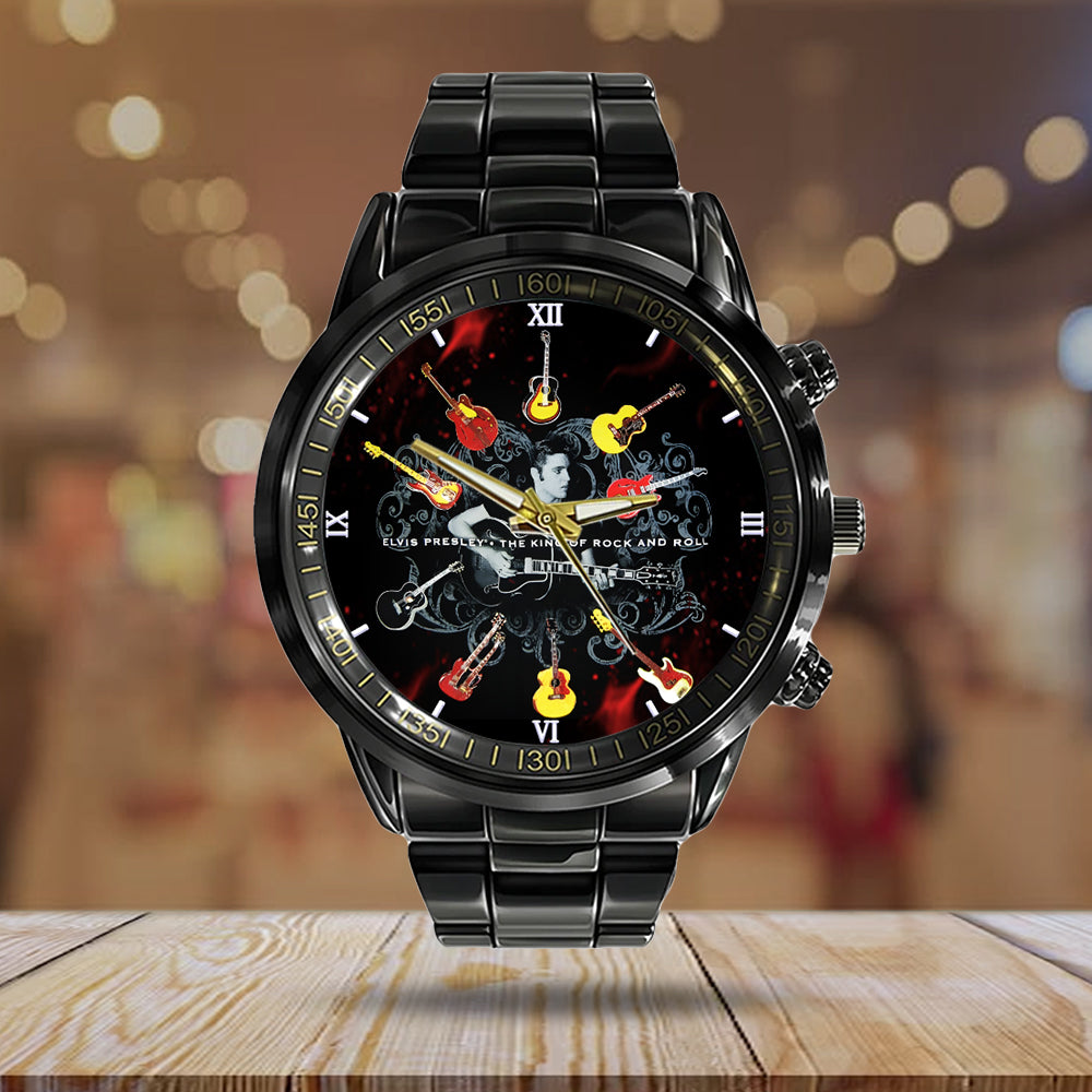 Elvis Presley Black Stainless Steel Watch – GNE NEW472