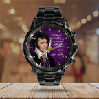 Elvis Presley Black Stainless Steel Watch – HOATT 5189
