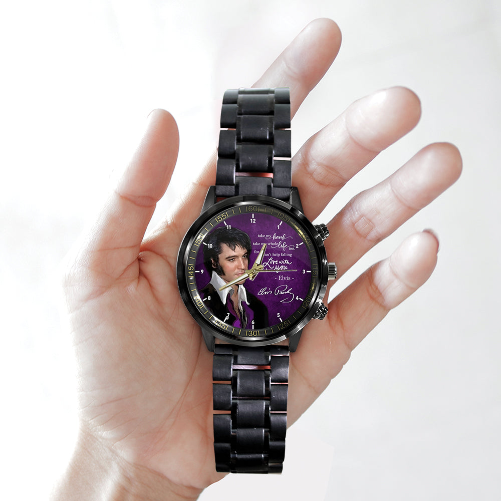 Elvis Presley Black Stainless Steel Watch – HOATT 5189