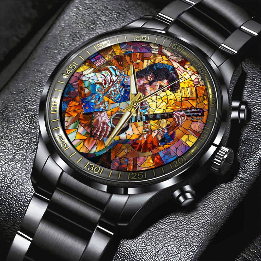 Elvis Presley Black Stainless Steel Watch – TANTN 5651
