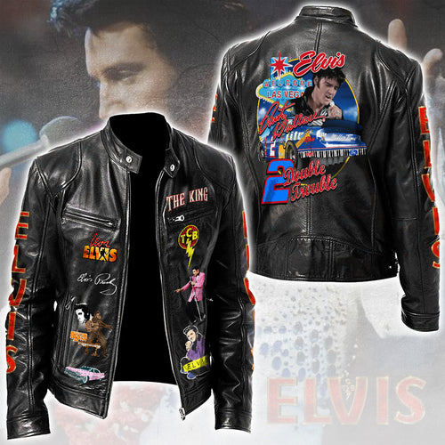 Elvis Presley Motorcycle Leather Jacket – TMTHU5468