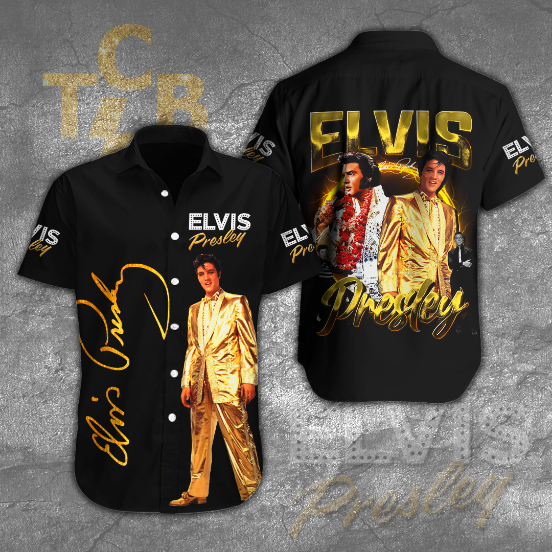 Elvis Presley Short Sleeve Button-Down Shirt – HOATT 1290