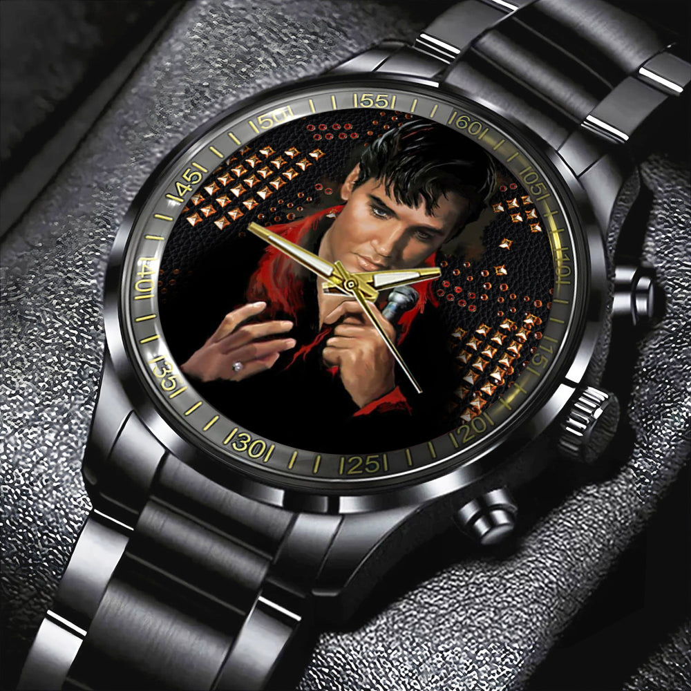 Elvis Presley Black Stainless Steel Watch – HOATT 5759