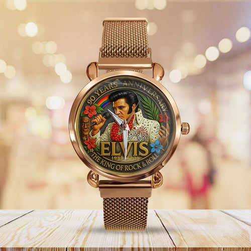 Elvis Presley 90 Years Mesh Strap Quartz Watch – TMTHU3770