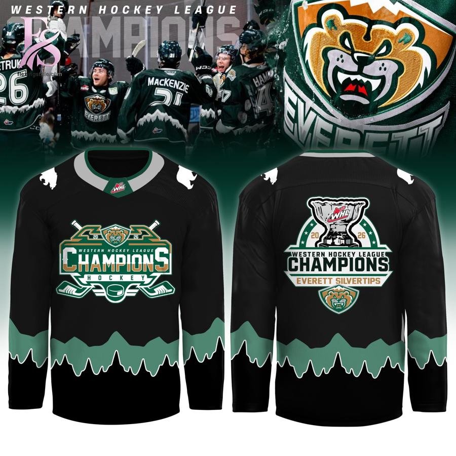 Everett Silvertips Champions Western Hockey League 2026 Jersey