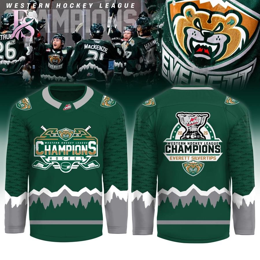 Everett Silvertips Champions Western Hockey League 2026 Jersey