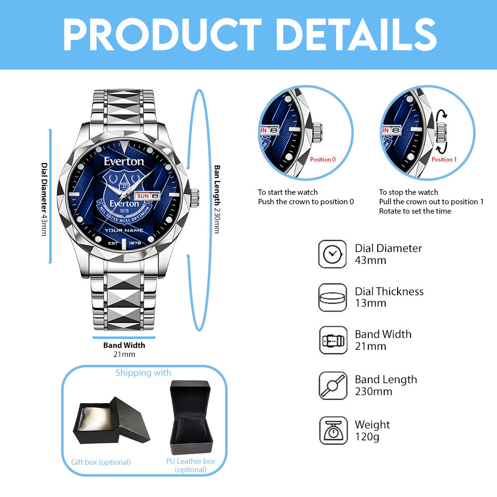 Personalized Everton FC Alloy Luxury Quartz Watch – TANTN20269