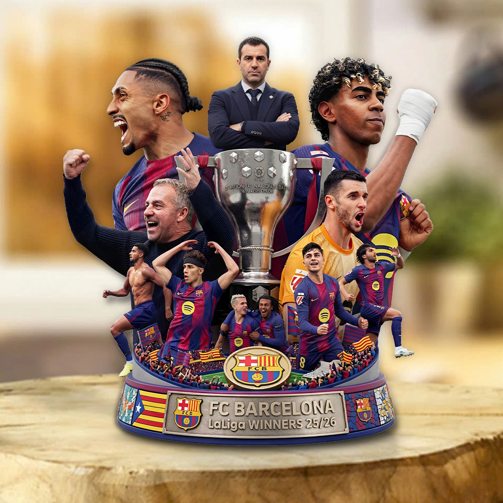 FC Barcelona LaLiga Winners 25/26 Custom Shape Acrylic Plaque – TMTHU6043