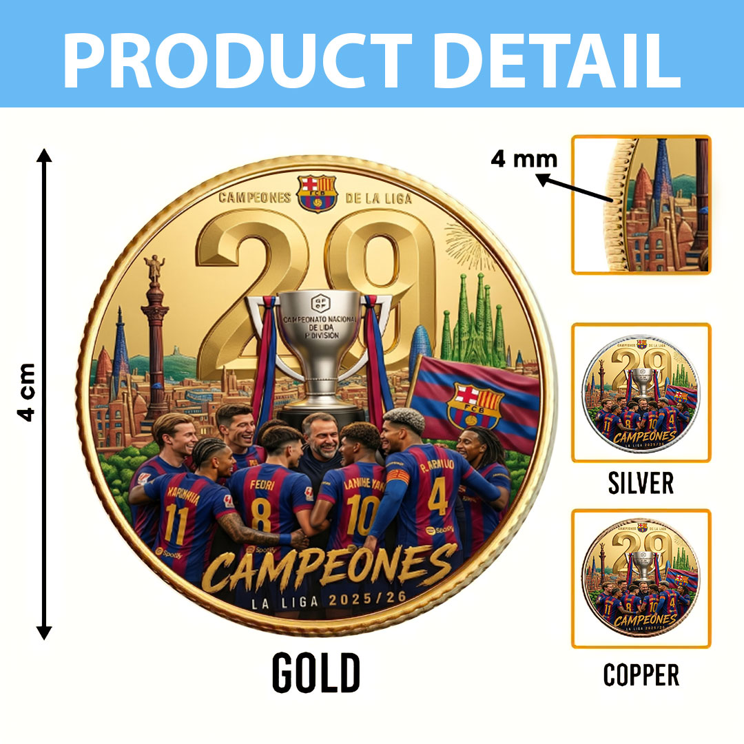 FC Barcelona LaLiga Winners 25/26 Commemorative Coin – TMTHU6034