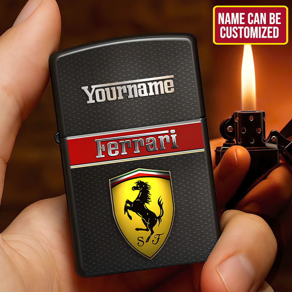 Personalized Scuderia Ferrari Zippo Lighter Case (No Insert) – TMTHU1166