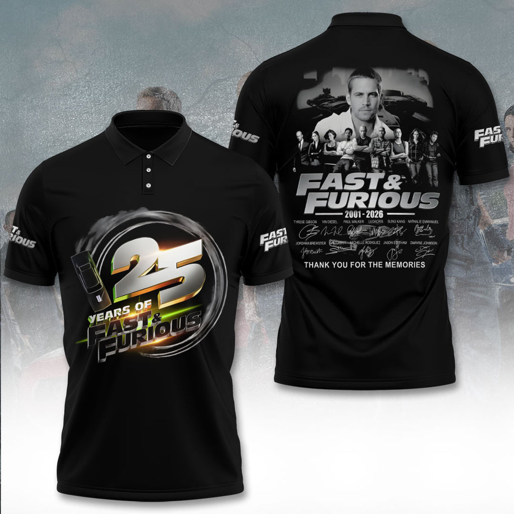 Fast & Furious 25th Anniversary 2026 3D Apparel – TANTN21114
