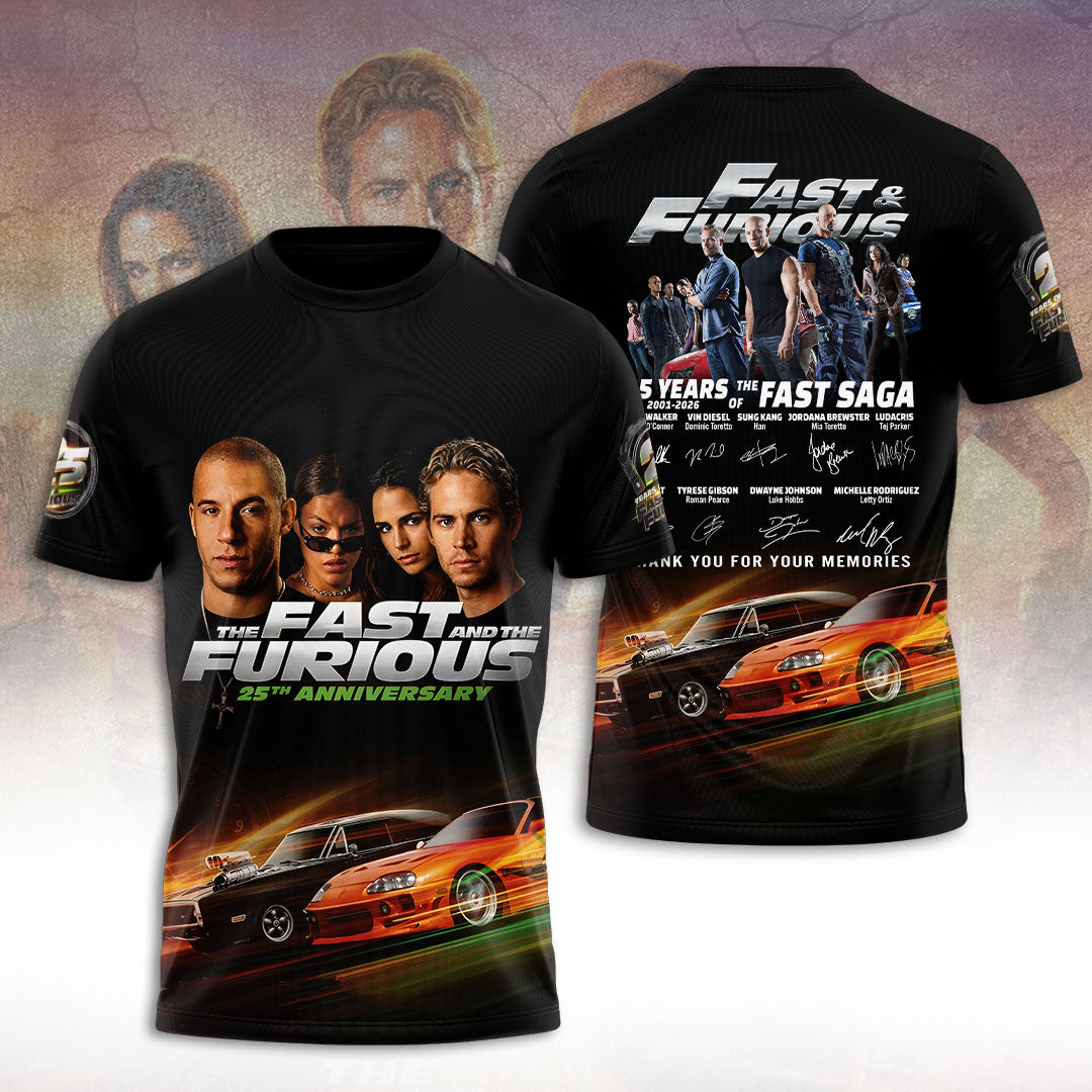 Fast & Furious 25th Anniversary 3D Apparel – TANTN24860