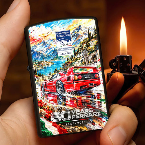 Ferrari 80 Years Anniversarry 2027 Zippo Lighter Case (No Insert) – TANTN26397