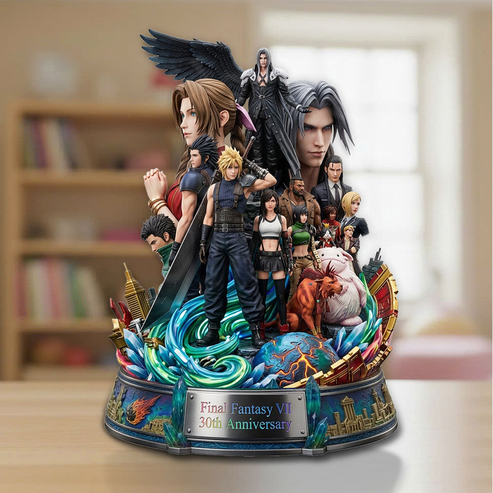 Final Fantasy VII 30th Anniversary Custom Shape Acrylic Plaque – TMTHU6860