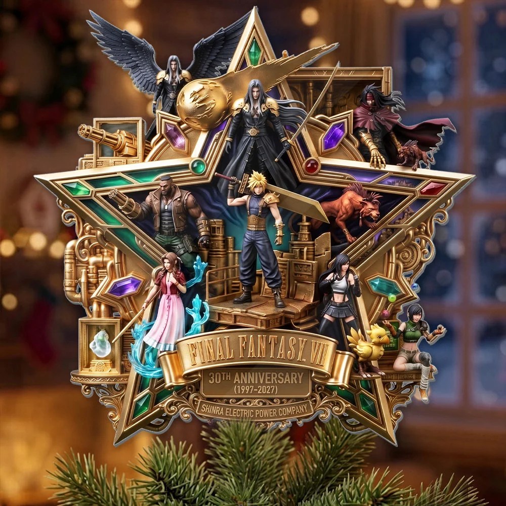 Final Fantasy VII 30th Anniversary Christmas Tree Topper – TMTHU9729