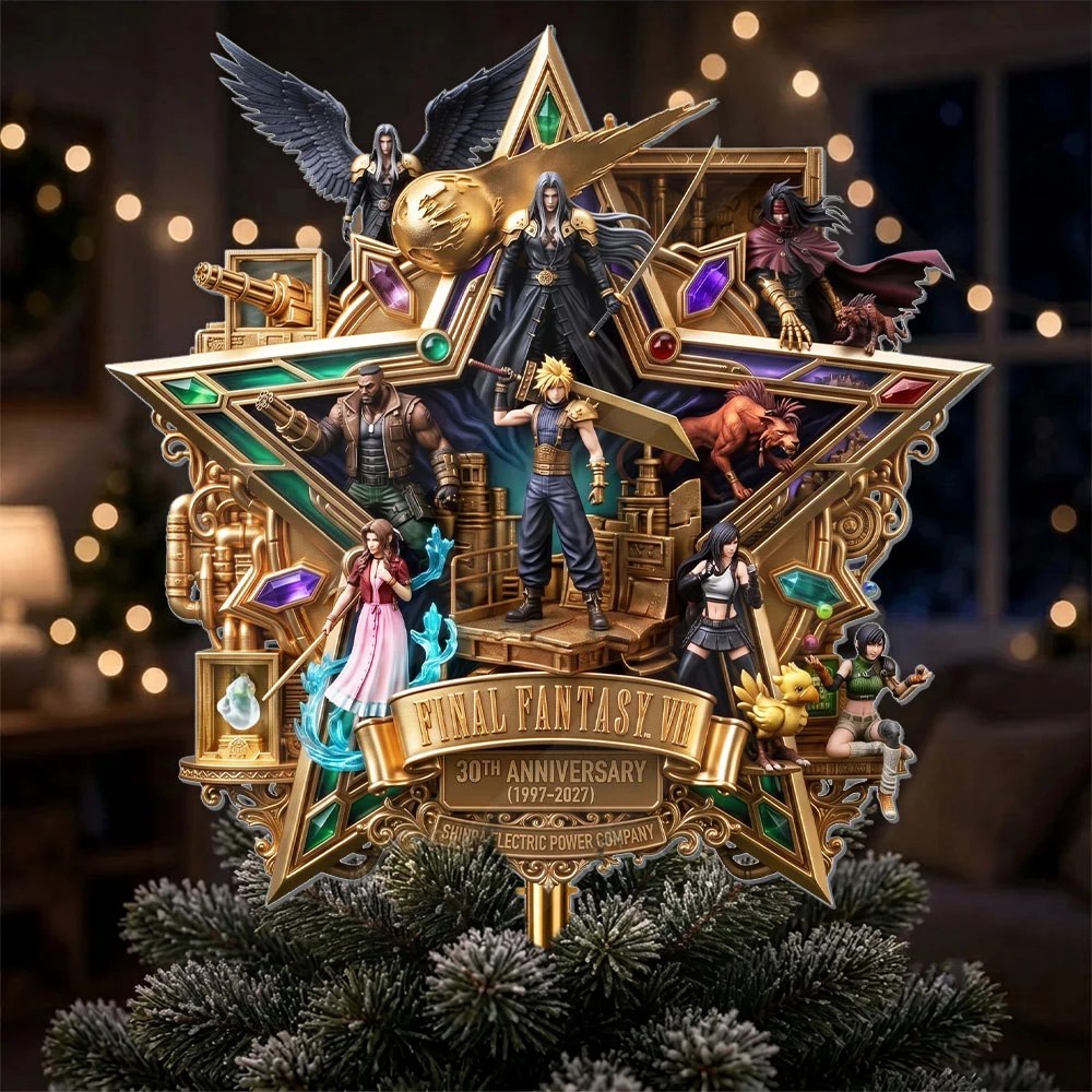 Final Fantasy VII 30th Anniversary Christmas Tree Topper – TMTHU9729