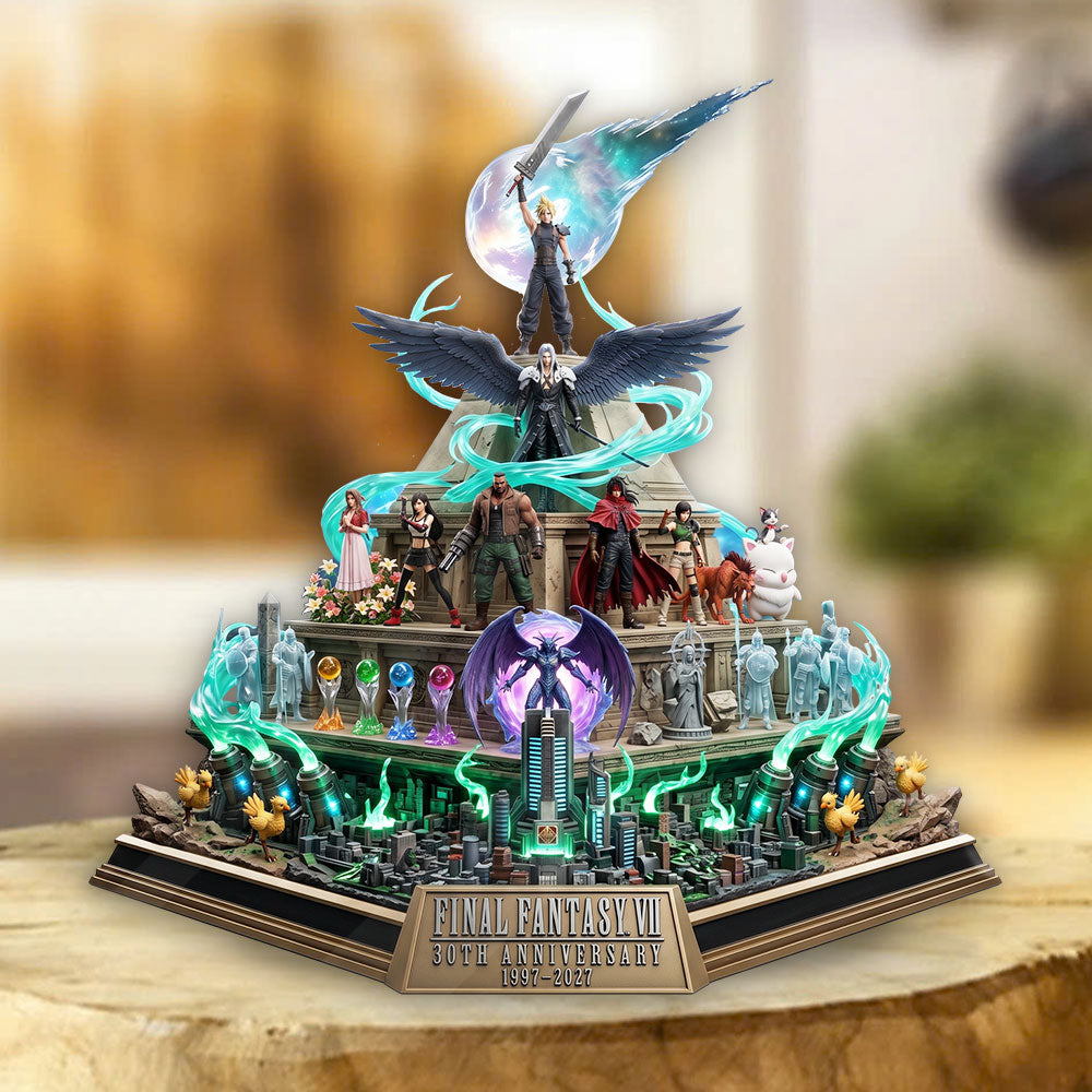 Final Fantasy VII 30th Anniversary Custom Shape Acrylic Plaque – TMTHU6865