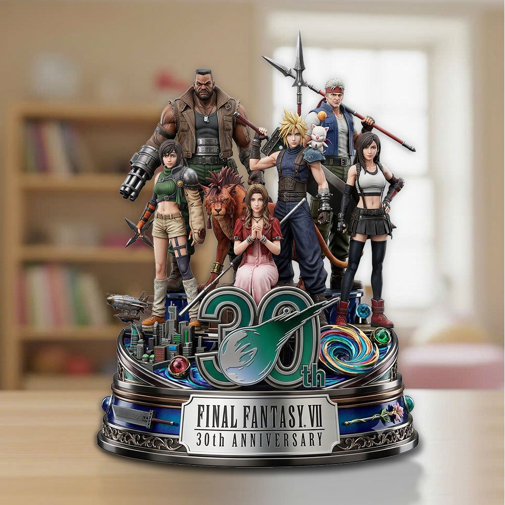 Final Fantasy VII 30th Anniversary Custom Shape Acrylic Plaque – TMTHU6866