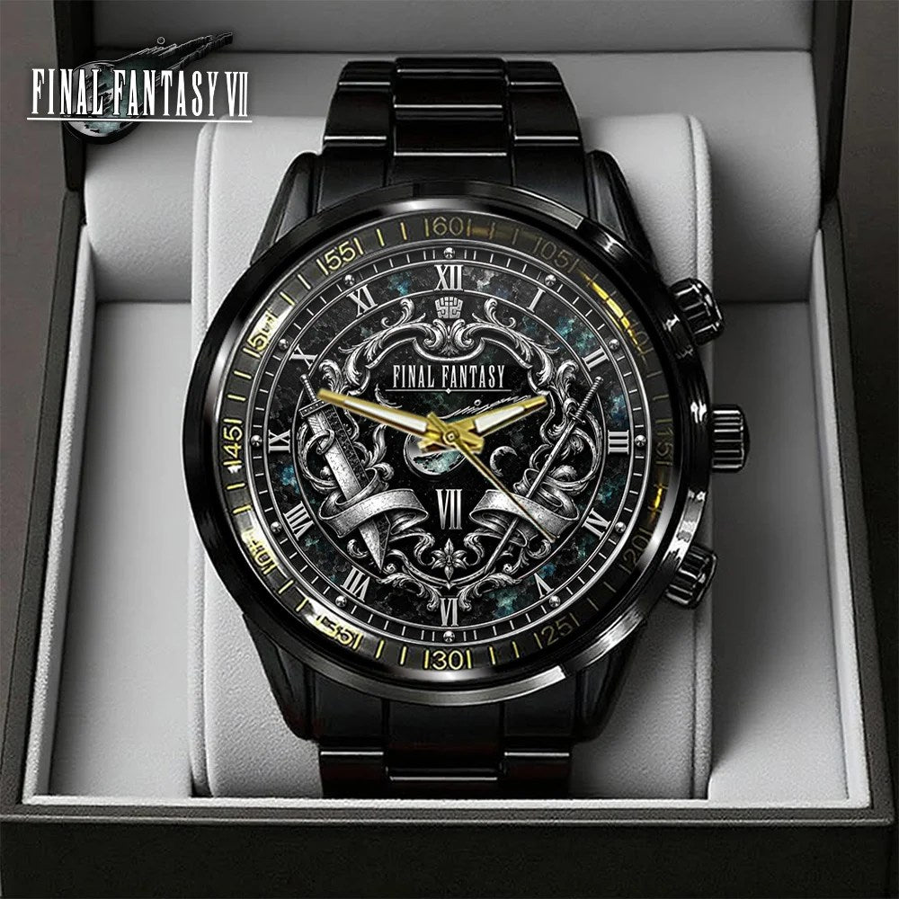 Final Fantasy VII Black Stainless Steel Watch – GNE8848