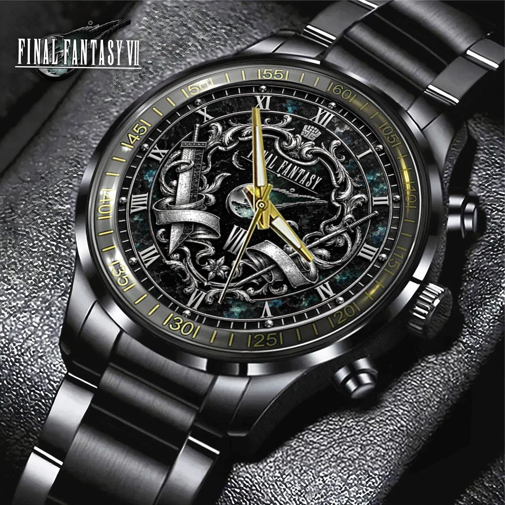 Final Fantasy VII Black Stainless Steel Watch – GNE8848