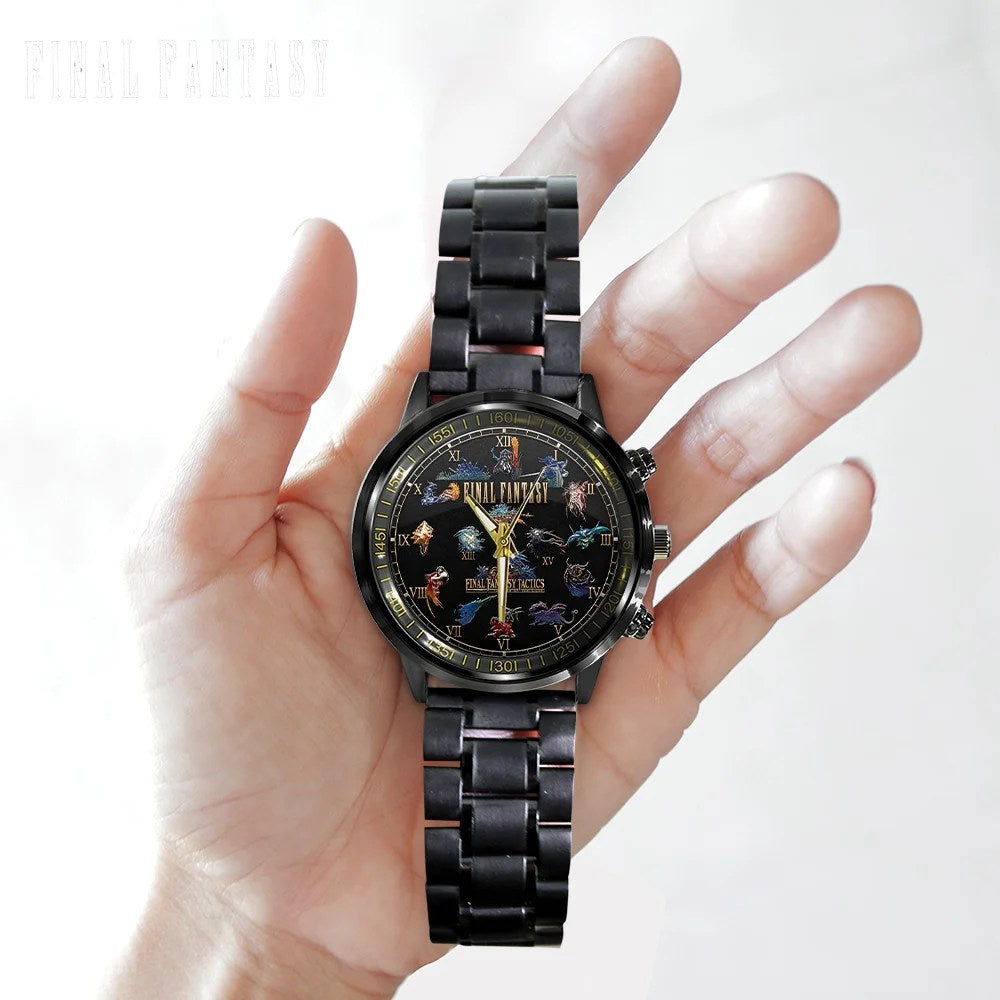 Final Fantasy Black Stainless Steel Watch – GNE8448