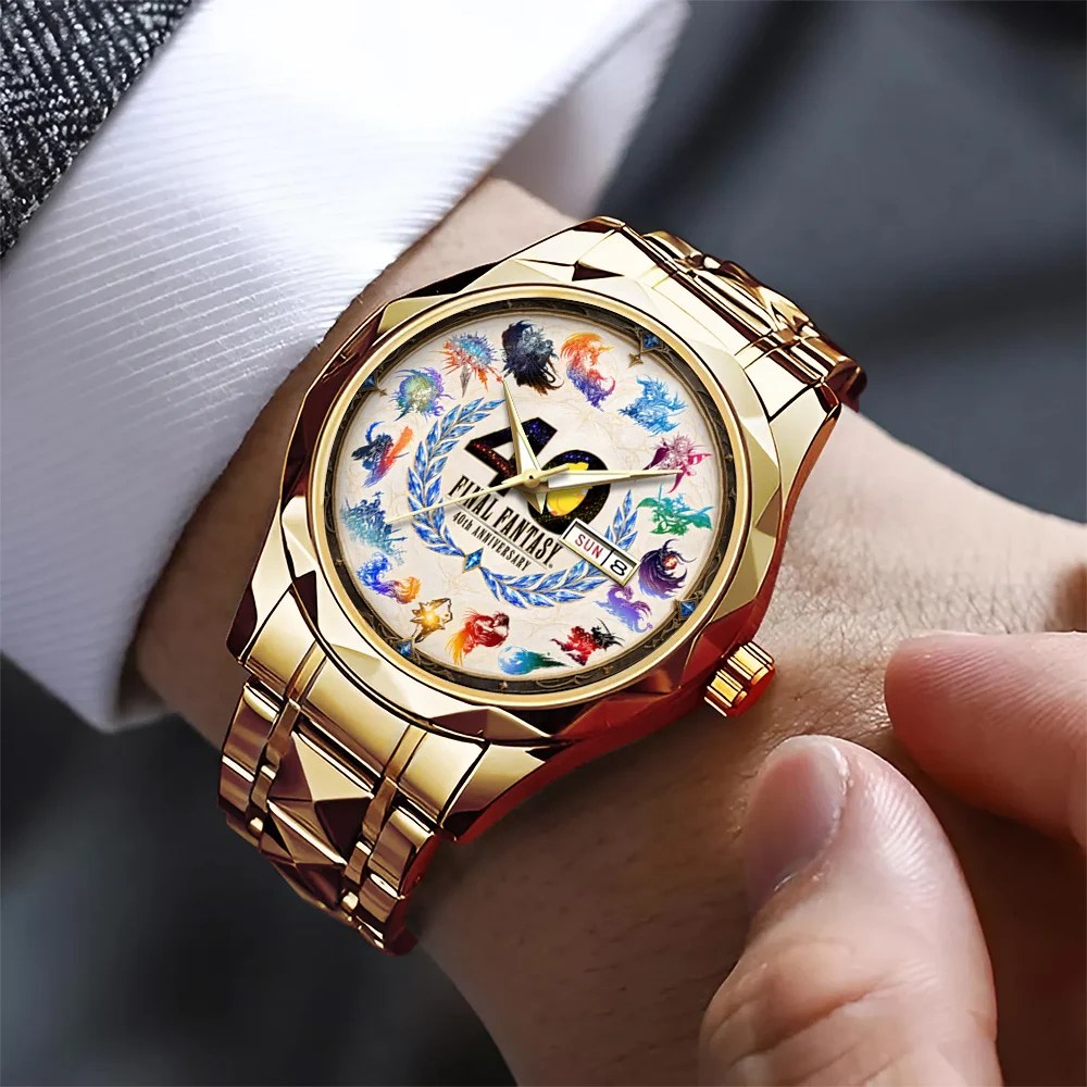 Final Fantasy 40th Anniversary Alloy Luxury Quartz Watch – GNE8534