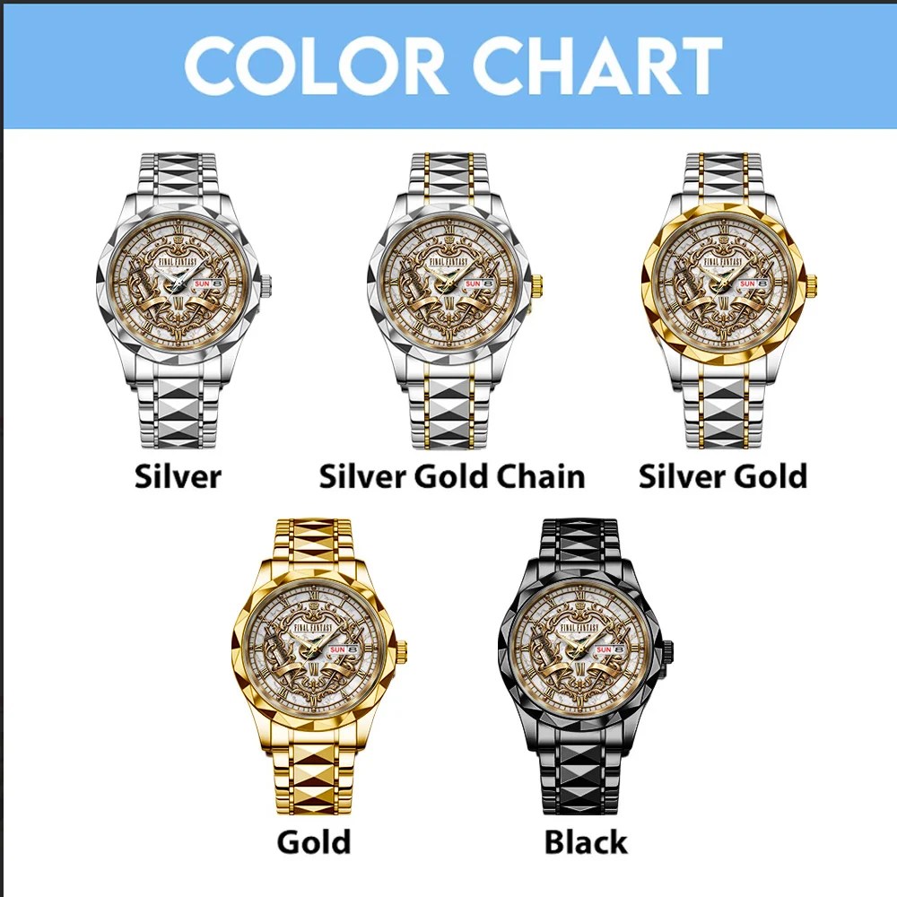 Final Fantasy VII Alloy Luxury Quartz Watch – GNE9009