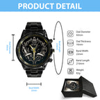 Final Fantasy VII 30th Anniversary Black Stainless Steel Watch – GNE7158