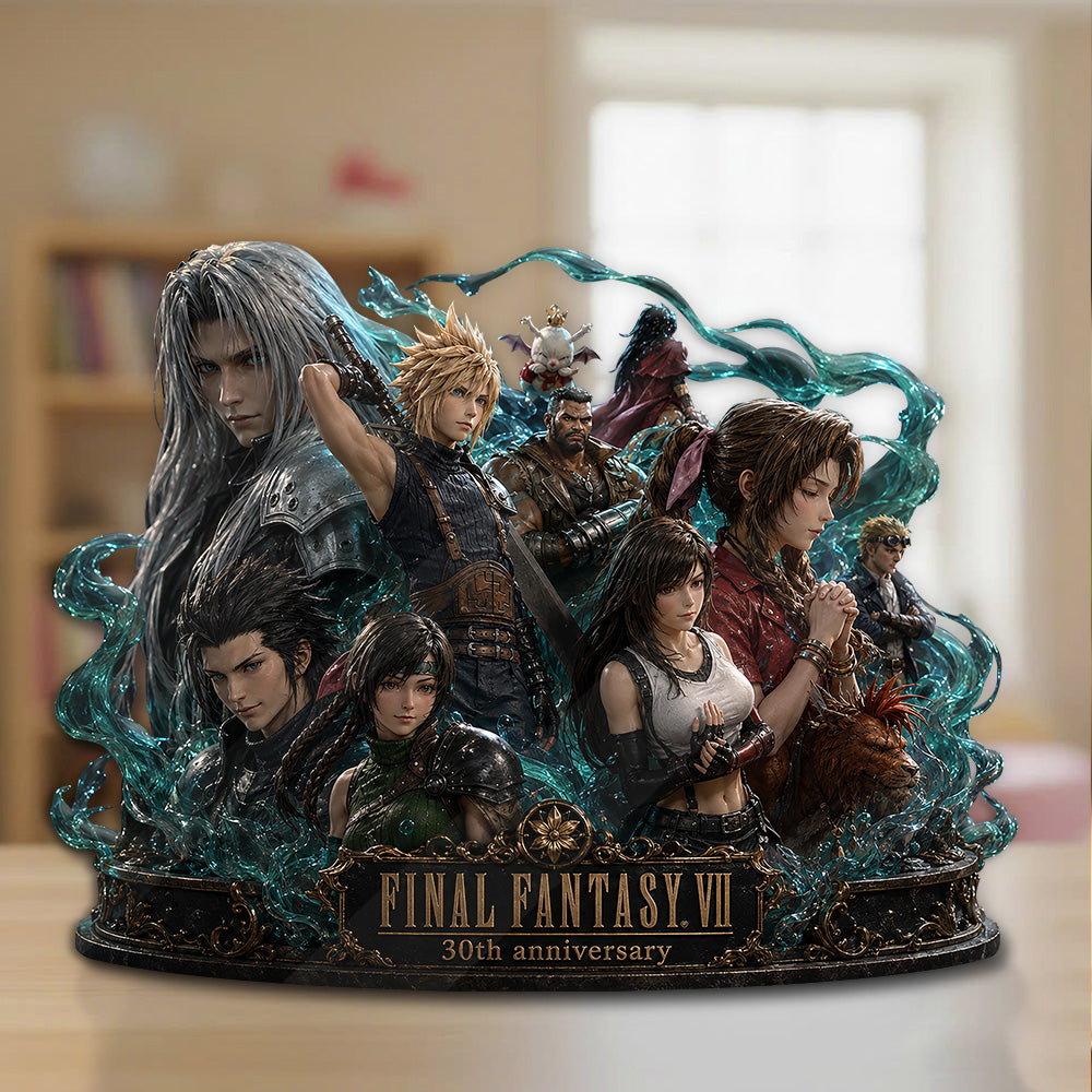 Final Fantasy VII 30th Anniversary Custom Shape Acrylic Plaque – GNE6546