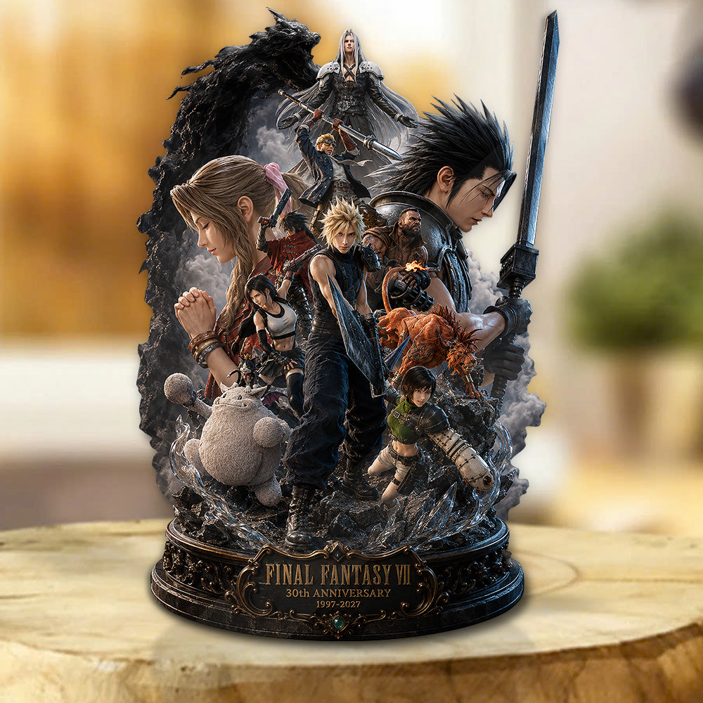 Final Fantasy VII 30th Anniversary Custom Shape Acrylic Plaque – GNE6992
