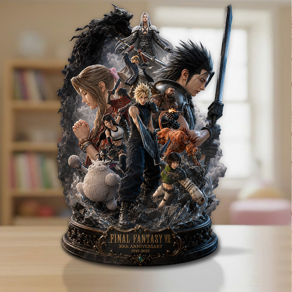 Final Fantasy VII 30th Anniversary Custom Shape Acrylic Plaque – GNE6992