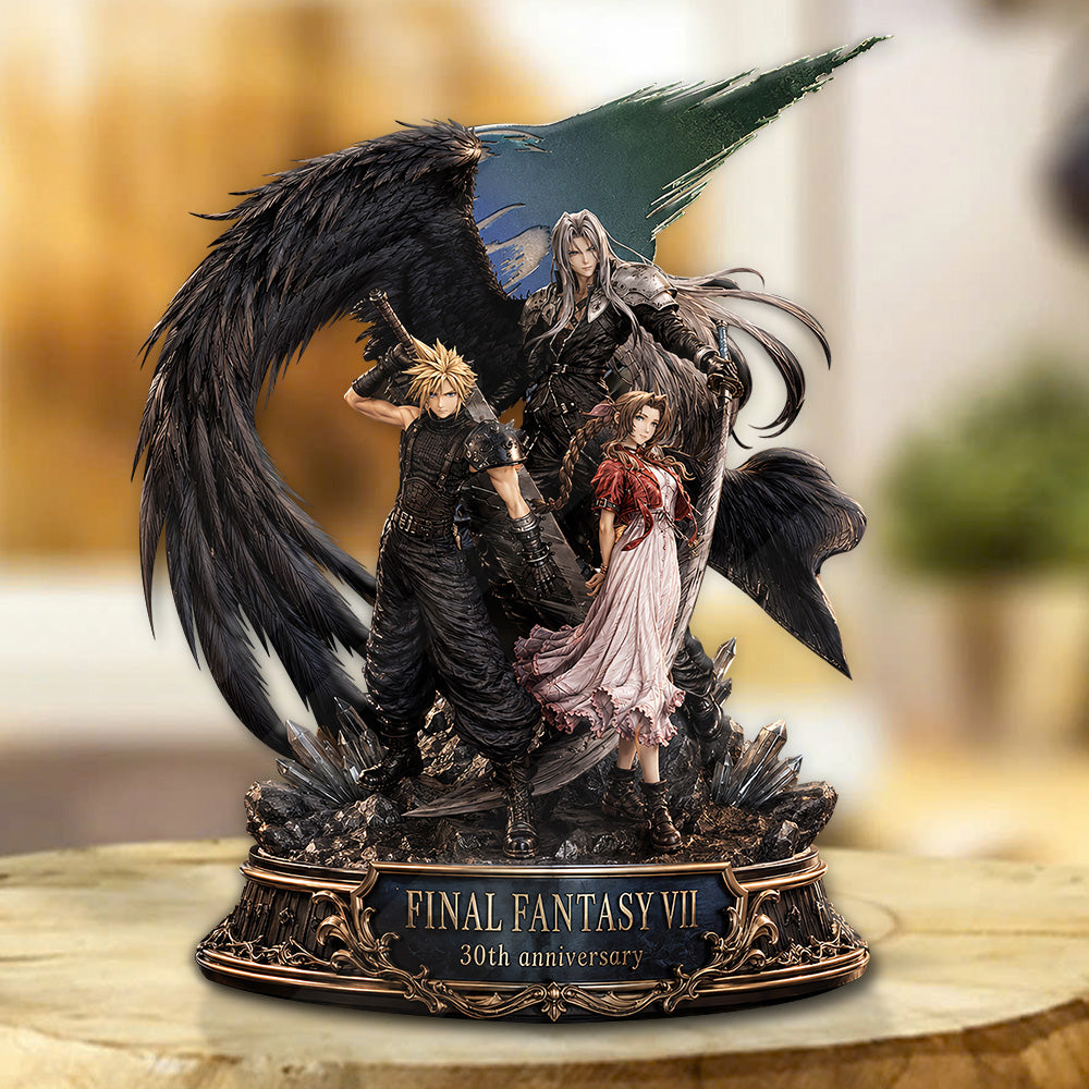Final Fantasy VII 30th Anniversary Custom Shape Acrylic Plaque – GNE7154