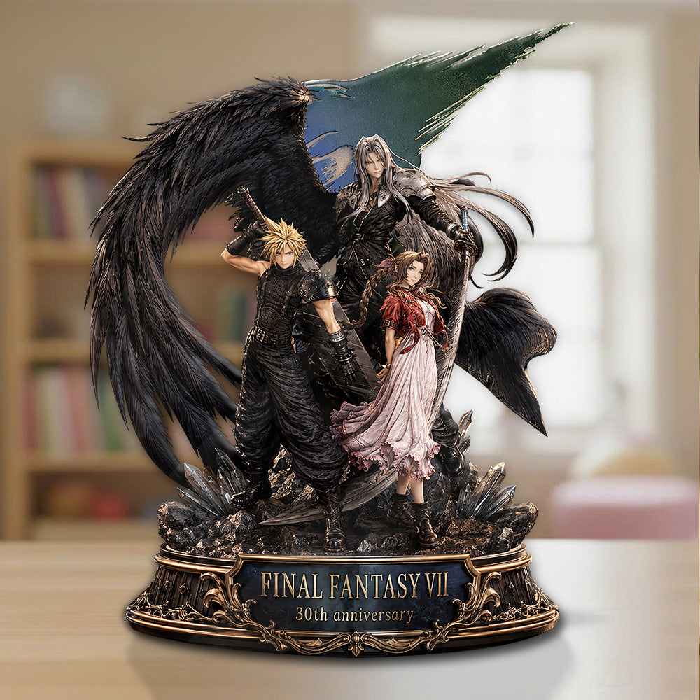 Final Fantasy VII 30th Anniversary Custom Shape Acrylic Plaque – GNE7154