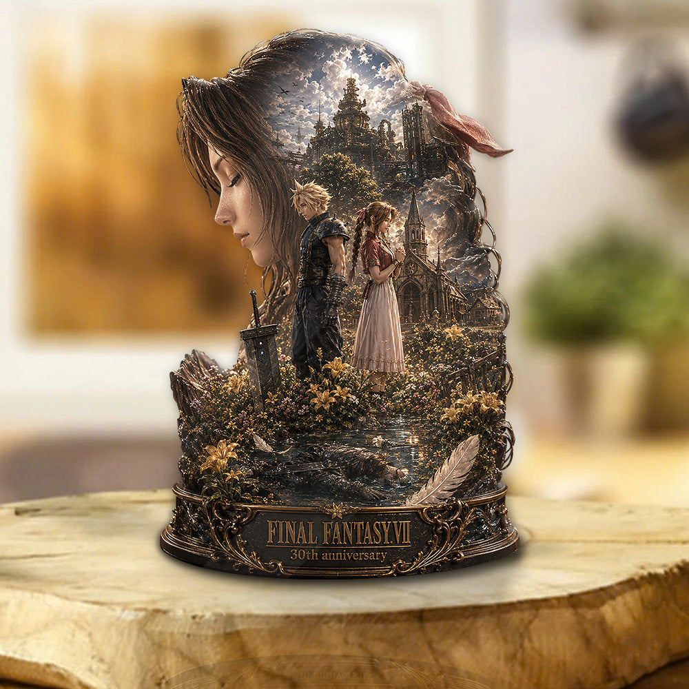 Final Fantasy VII 30th Anniversary Custom Shape Acrylic Plaque – GNE6480