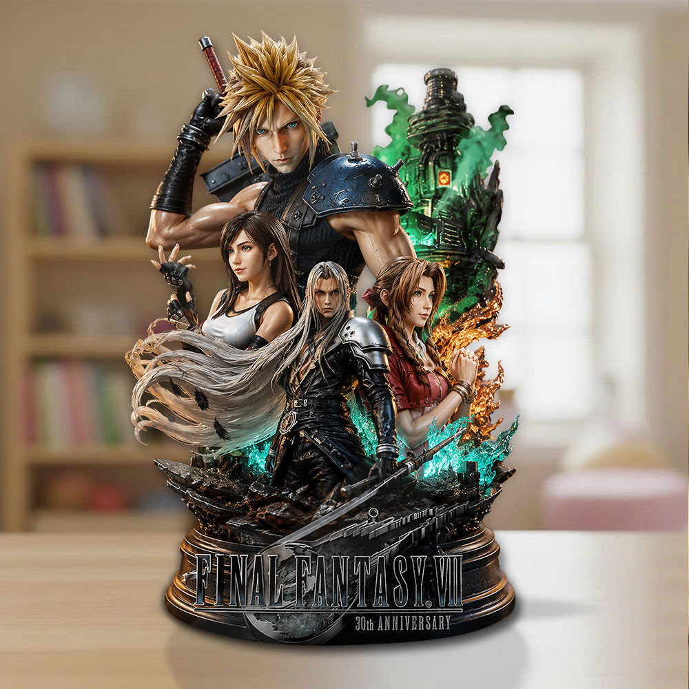 Final Fantasy VII 30th Anniversary Custom Shape Acrylic Plaque – GNE7508