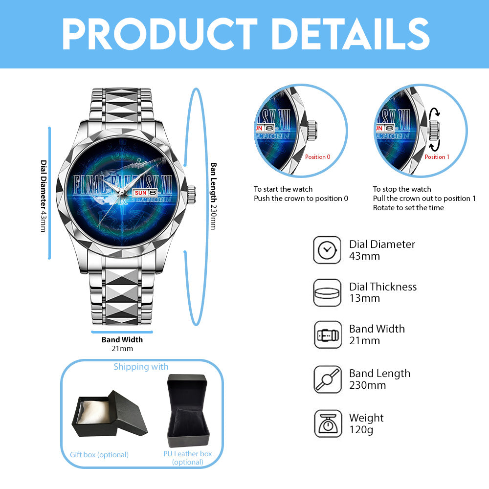 Final Fantasy VII Revelation Alloy Luxury Quartz Watch – GNE7140